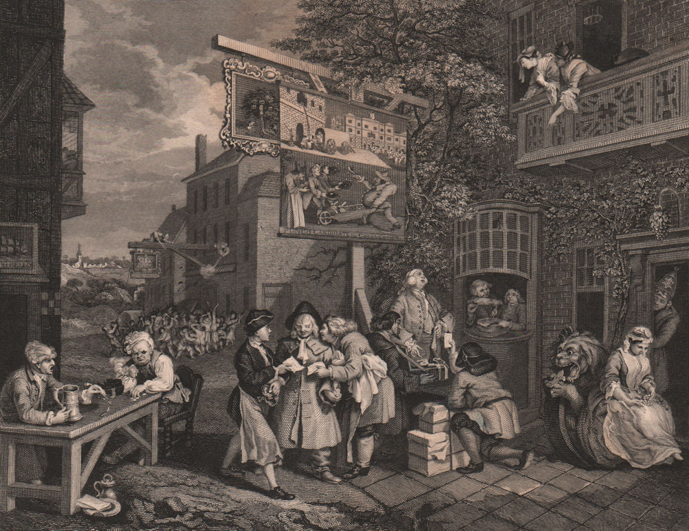 THE ELECTION. 'Canvassing for votes'. Plate 2. After William HOGARTH 1833